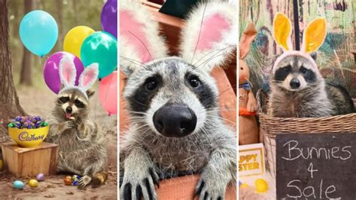 Louie the Rescued Racoon is Crowned the 2024 Cadbury Bunny